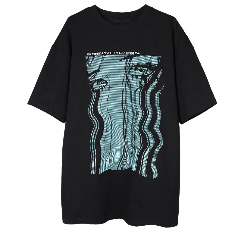 

UNCLEDONJM Cartoon print oversized t shirt summer Tops Tees streetwear graphic t shirts harajuku anime t shirt retro tshirt 9935