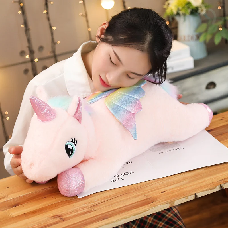 

Party Angel Rainbow Unicorn Doll Plush Toy Pegasus Plush Doll Rag Doll Sleeping Pillow Cute Dream Unicorn Pillow Child Birthday