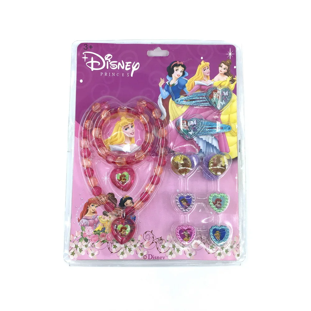 10 шт./лот ожерелье Принцессы Диснея для детей девочек игрушки браслет заколка