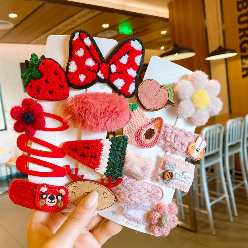 

8/9 шт. очаровательные детские заколки для волос с цветочным принтом и героями мультфильмов для младенцев с рисунком детская заколка; Сезон о...