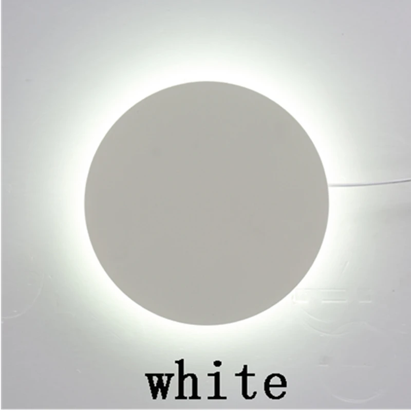 White Светодиодный настенный светильник для помещений, украшение для гостиной, настенный светильник для дома, светильник для чердака, лестничный светильник, круглый алюминиевый бра, AC85-265V - Цвет абажура: White