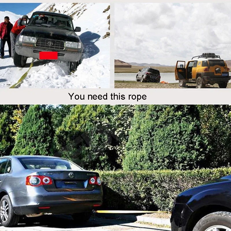 

3Ton 4m Powerful Car Towing Rope with Hooks Towing Ropes Suitable for Nissan Teana X-Trail Qashqai Livina Sylphy Tiida Sunny