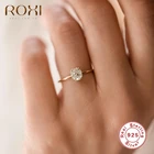 Женские обручальные кольца ROXI, обручальные кольца из стерлингового серебра 925 пробы с геометрическими камнями