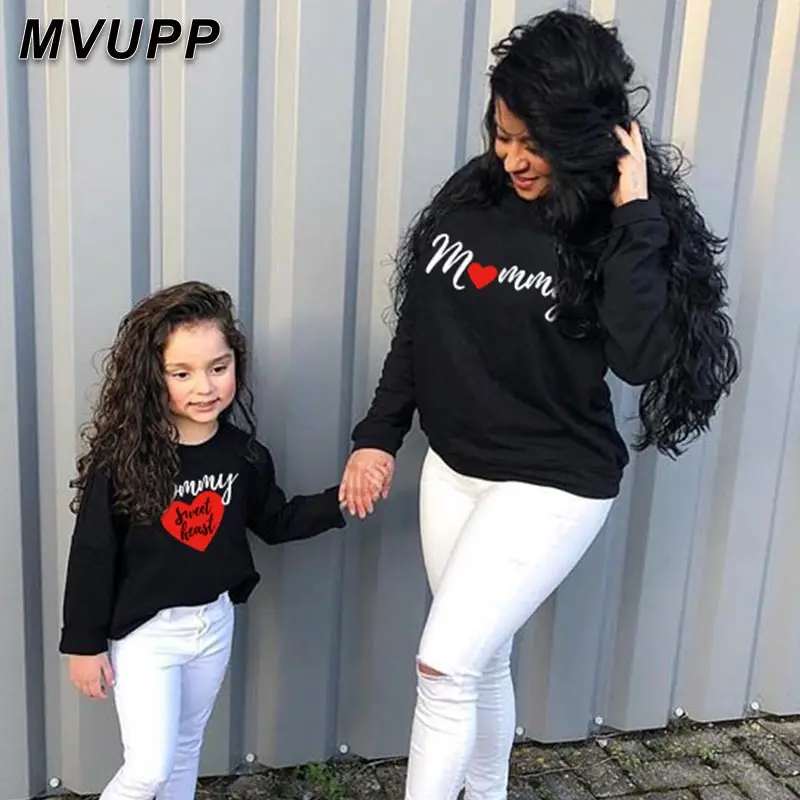 MUVPP/семейный свитер с героями мультфильмов для мамы и дочки теплая зимняя одежда