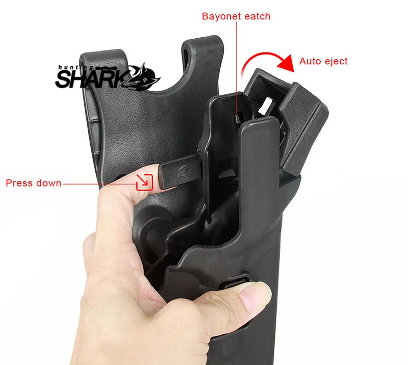 PPT Тактический кобура для Glock 17 пистолет ремень кобура для правой и левой руки черный загар Цвет для охоты HS7-0095