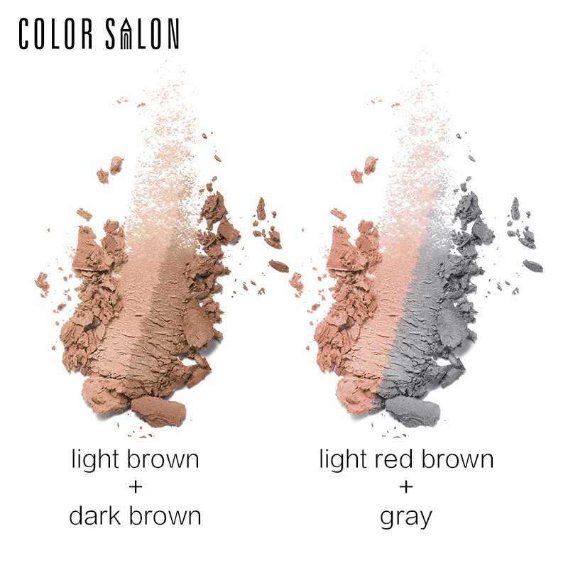 

Color Salon Eyebrow Powder Palette Makeup Waterproof Pro Nude Brown Shade 1.5g*2 Natural Brand Eyebrow Enhancer maquiagem