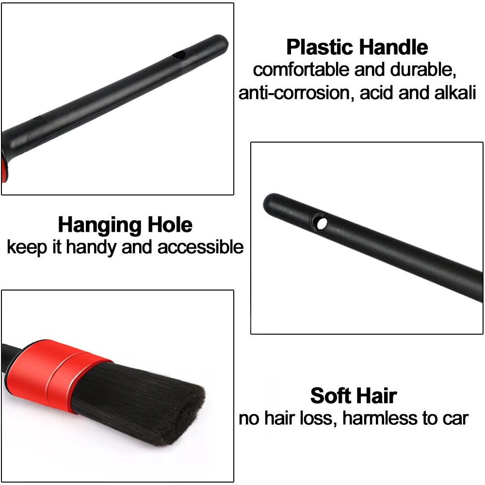 5 шт. щетка для мытья автомобиля салона колесо очистки зазор диски приборной