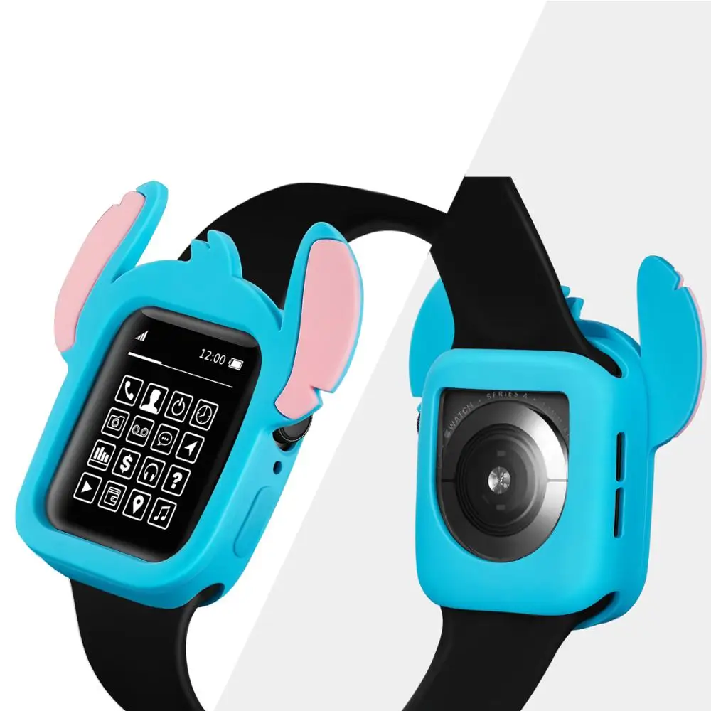 Чехол для часов Stitch Apple Watch 4 5 6 40 мм 44 милый защитный чехол из ТПУ Iwatch Series 3 2 1