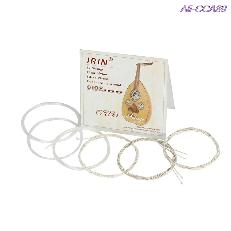 

Udchenko Strings Set Oud Lute Transparent Nylon Light Strings Silver Plated Copper Alloy Wrapped String for Oud