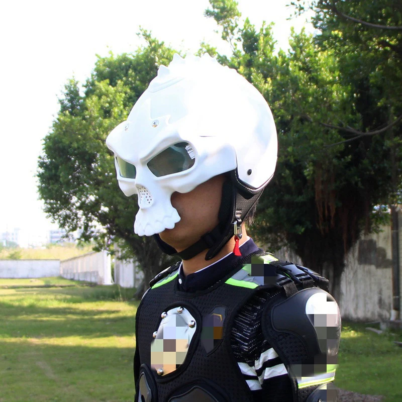 Маска скелета шлем черепа мотоциклетный летний полушлем из АБС-пластика защита