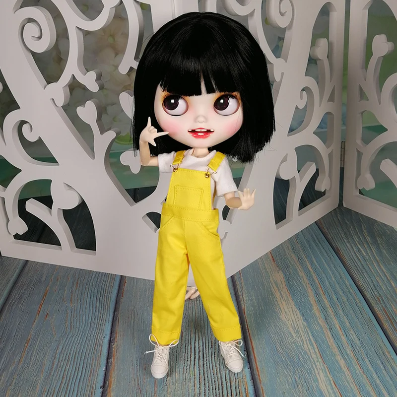 Комплект одежды для куклы блайз ICY OB24 Azone милые штаны с нагрудником и футболкой