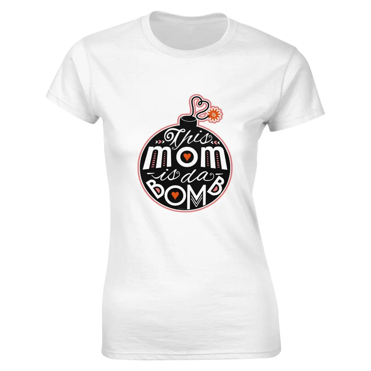 

Cute Mother's Day Mom Da Bomb Modern Typography T-Shirt Aesthetic Clothes Comfortable Tee 100% Cotton