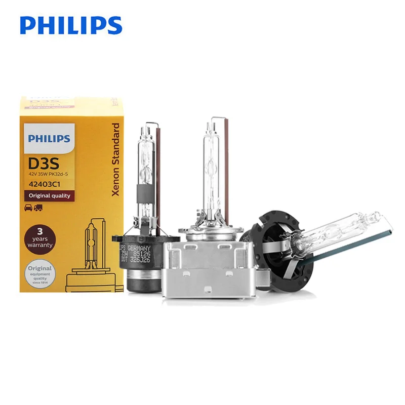 Оригинальный Philips HID D1S D2S D2R D3S D4S D5S D8S 35 Вт ксеноновый стандарт 4200K яркий белый свет