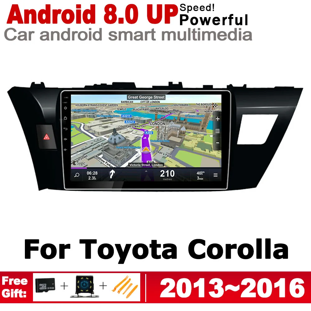Аксессуары для Toyota Corolla 2013 2016 Автомобильный мультимедийный DVD плеер на Android GPS