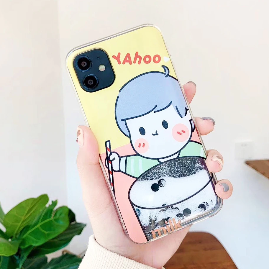 Для iPhone 11 Pro X XR XS Max 8 7 Plus динамические Пузырьковые перламутровые ЖИДКИЕ ТЕНИ блестящий чехол - Цвет: 2