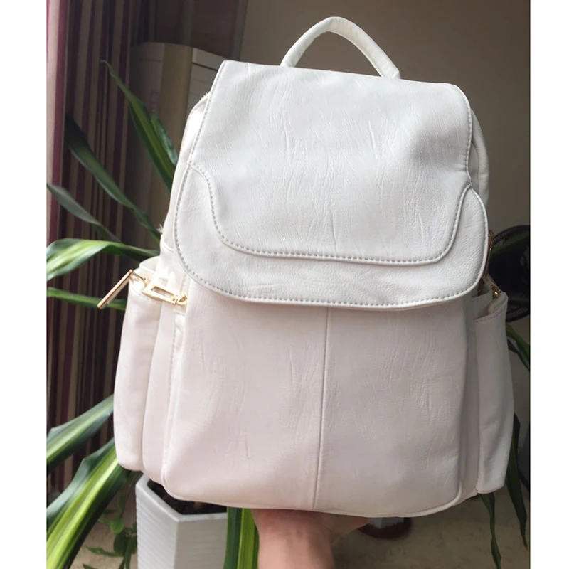 

Real Leather Backpack Women Fashion White Designer Backpacks Women High Quality Mini Backpack School Bags
