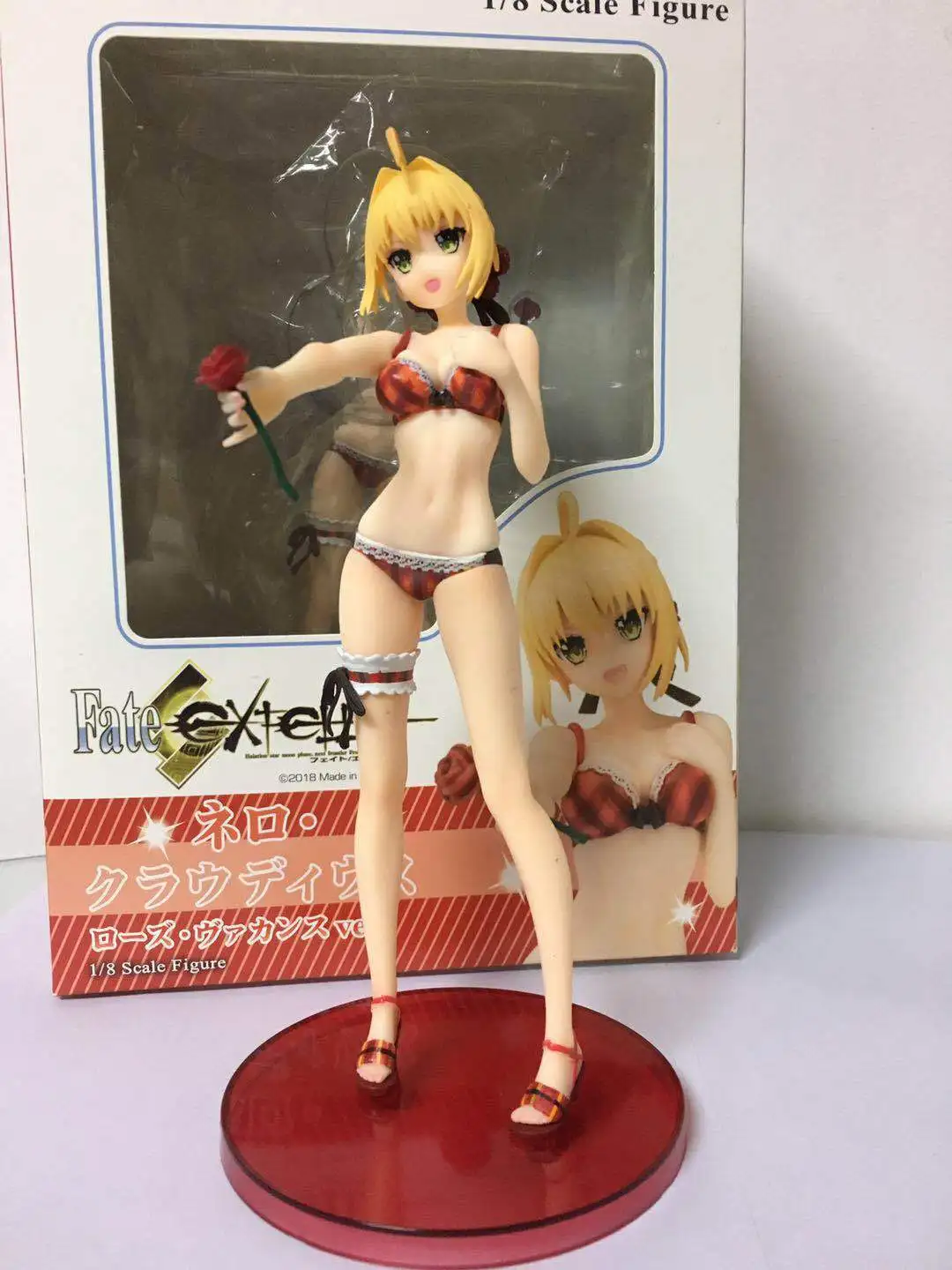 22 см аниме фигурка Knights Fate/EX Nero Red Saber Rose праздник Ver купальник бикини модель