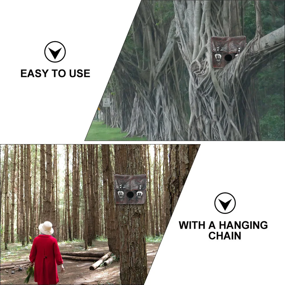 

Leather Bag Shape Bird Feeder Outdoor Resin Tree Sculpture Garden Decoration
