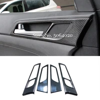 for hyundai tucson 2015 2016 2017 2018 2019 2020 abs carbon fibre car inner door bowl protector frame cover trim car styling