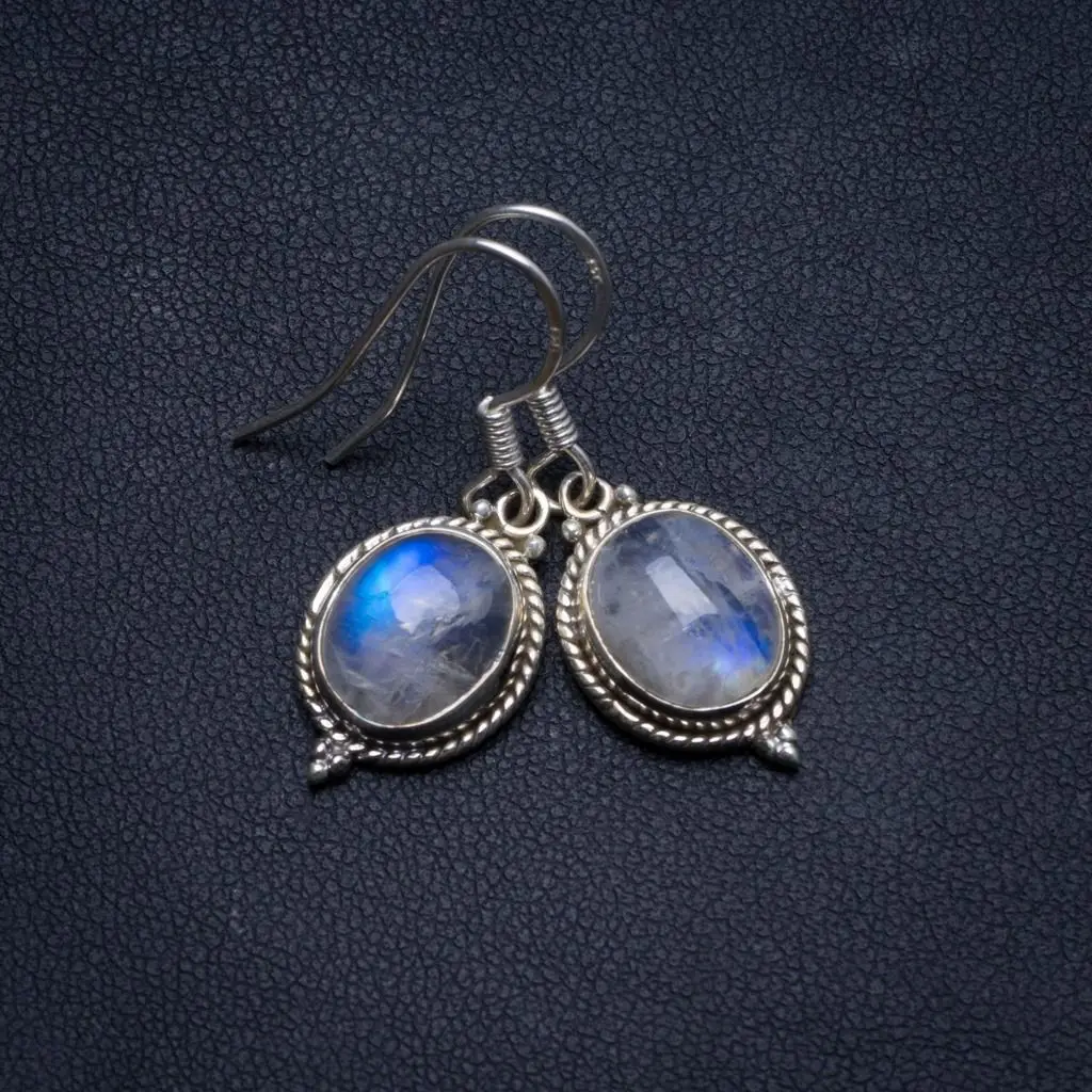 Уникальные серьги из стерлингового серебра 925 пробы ручной работы с натуральным