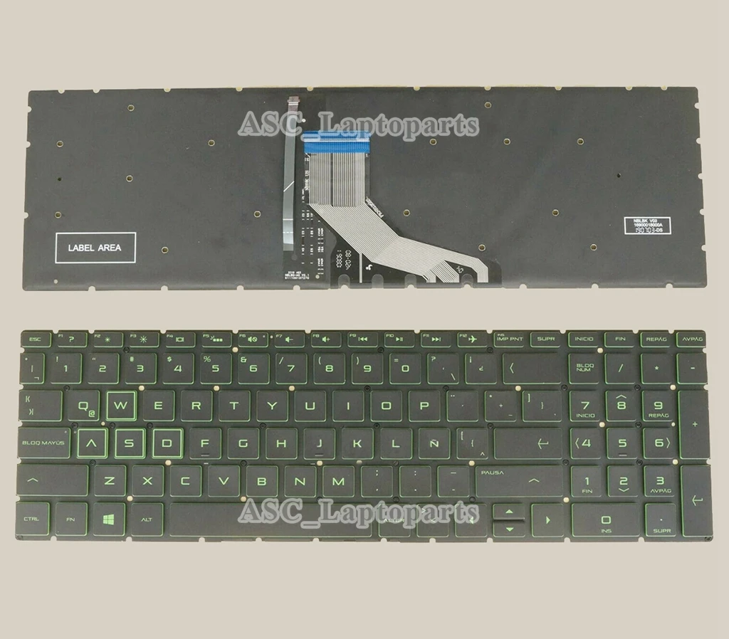 Новая клавиатура с испанской раскладкой для ноутбука HP Pavilion GAMING 15-CX 15-CX000 15-cx0001la