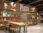 Настенные 3D обои на заказ с ручной росписью, для пиццы, столовой, Ресторан, Бар, отеля, настенные 3d обои