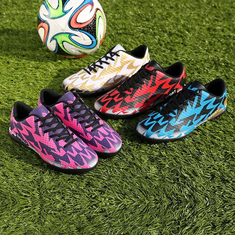 Hot sale Turf Football Cleats Men Comfortable Unisex Soccer Shoes for Men Lightweight Kids Football Shoes tacos de futbol 2020