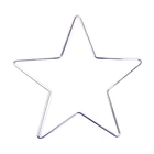 Металлические цветочные кольца, Звездный венок, макраме, кольца, Ловец снов, макраме, настенные подвесные украшения для творчества, свадебная гирлянда BD