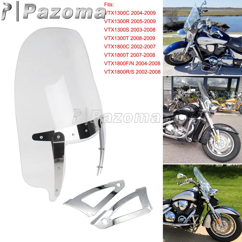 Экран ветрового стекла для мотоцикла Honda VTX 1300 1800 VTX1300 VTX1800 C T F N S R Cruiser 2002-2008 29