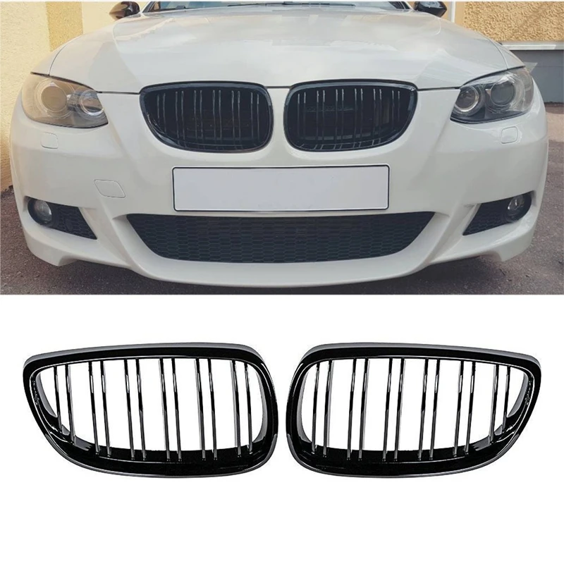 2 шт. передний бампер почек Twin ребра Спорт гриль решетка для BMW E92 E93 M3 2006 2009 08 13 3 Series