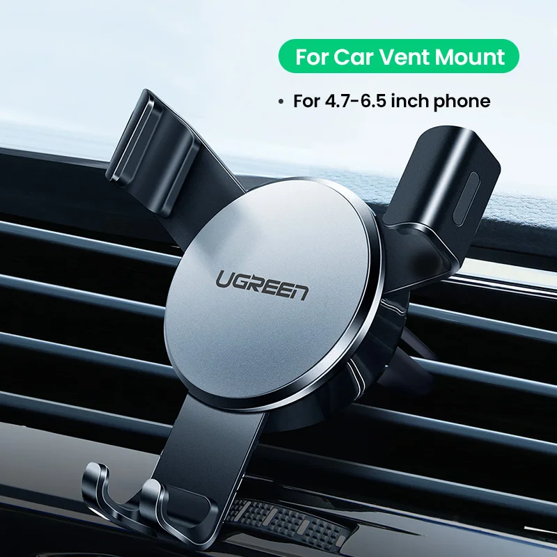 40907 Ugreen Автомобильный держатель для телефона для мобильного смартфона, поддержка в автомобиле, подставка для сотового телефона для iPhone 11, авто крепление на вентиляционное отверстие, Гравитационный держатель, подставка - Цвет: 40907