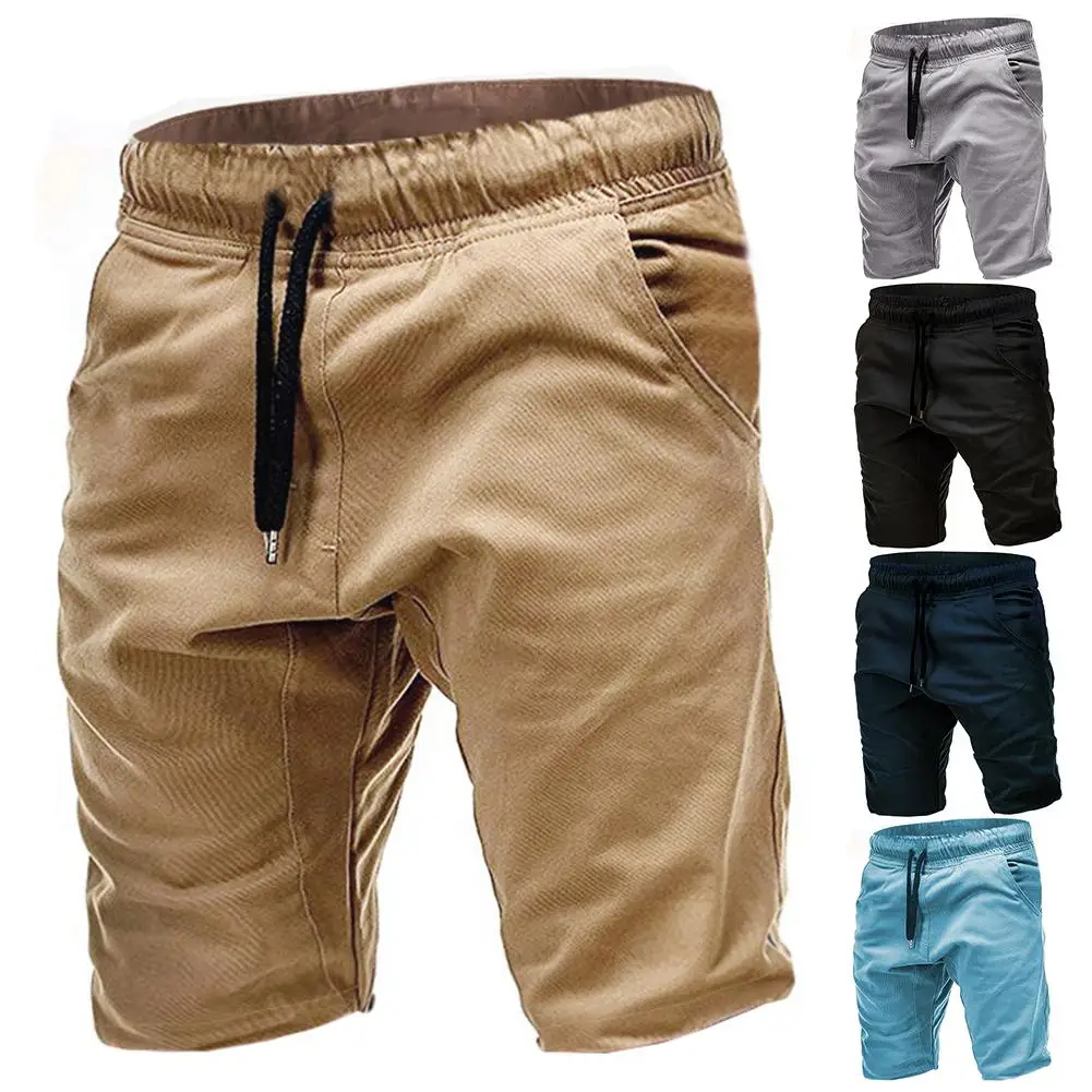 

Mens Shorts 2020 Shorts Men Cotton Loose Work Casual Workout Short Pants Men Sporty Shorts Solid Color Drawstring Trousers