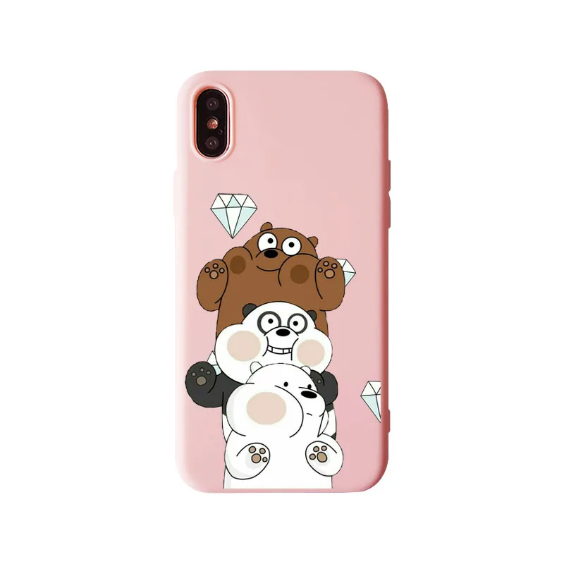 TPU Роскошный мягкий ТПУ чехол для телефона для iPhone 11 11Pro X XS MAX XR 5 5S SE 6 6s, 7, 7 plus, 8, 8 plus, в мультяшном стиле, мы вся правда о медведях крышка - Цвет: TPU