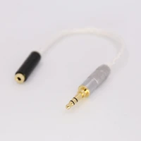 3 5mm 3 pole headphone to 2 5mm trrs balanced female aux cable trrs audio jack 7n silver plated cable