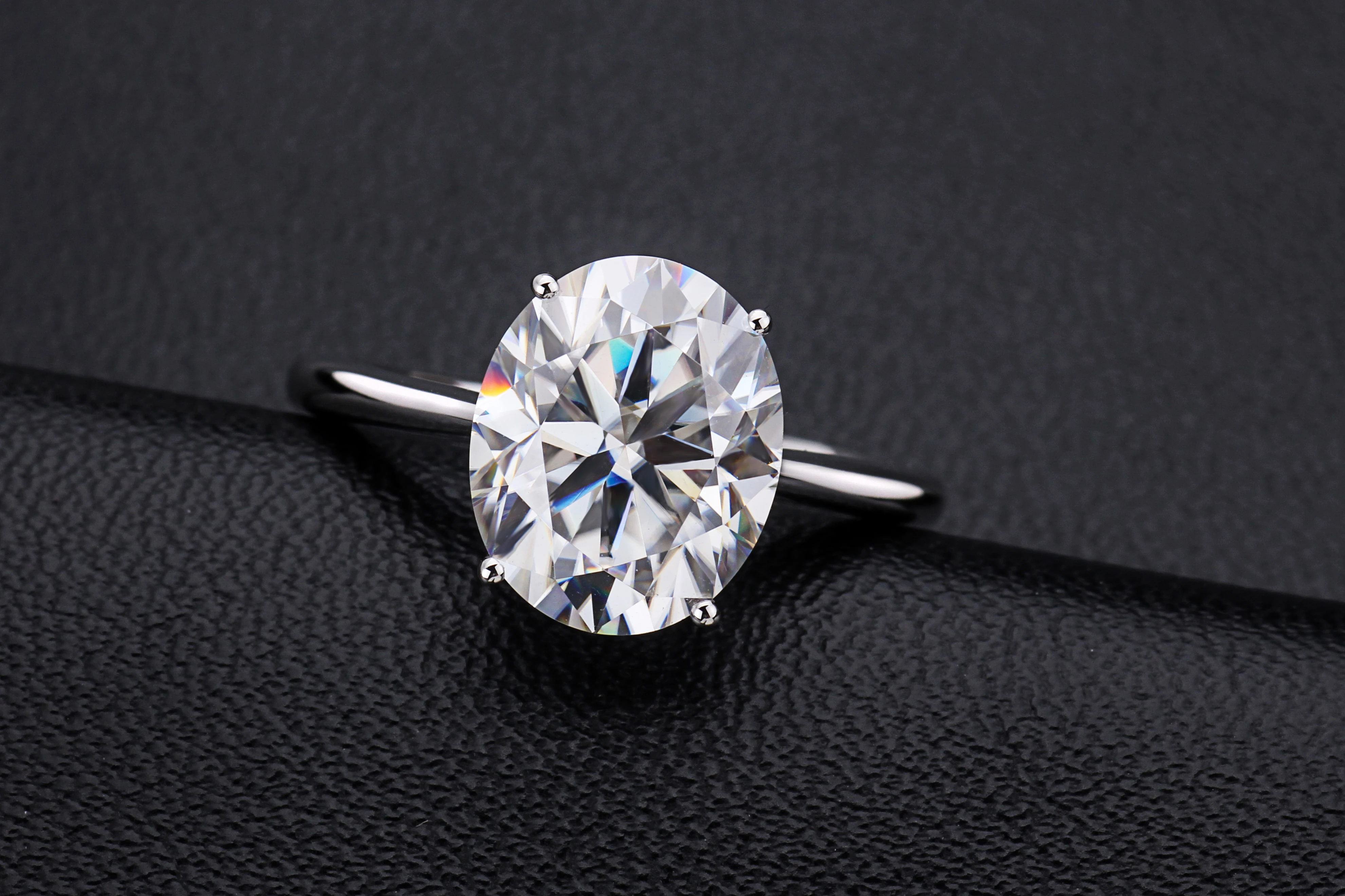 Женское Обручальное кольцо с муассанитом 18 К 4 карата|Кольца| |