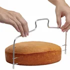 Двухстрочный регулируемый металлический инструмент для резки тортов из нержавеющей стали, устройство для резки тортов, устройство для декорирования, форма для выпечки, нож, инструмент для готовки