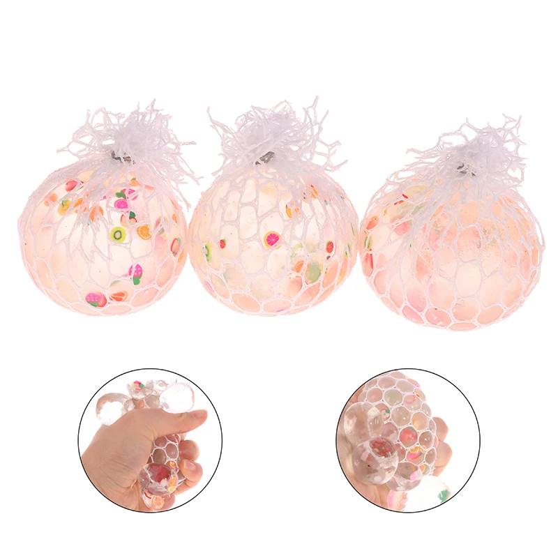 

6cm Anti-Stress Ball Fruit Slice Grape Squeeze Ball Kids Adult Relief Stress Toy