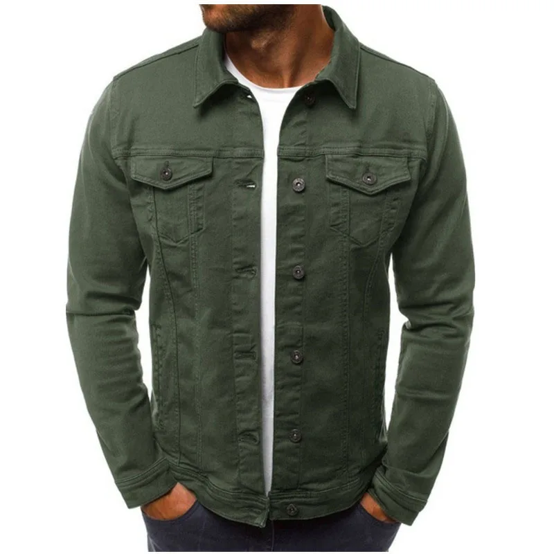 

20201New mens jackets jean jacket men denim jackets Plus size Solid Turn-down Collar jacket men