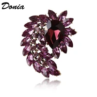 donia jewelry fashion personality big glass brooch christmas brooch ladies clothing accessories coat pin scarf jewels jewelry