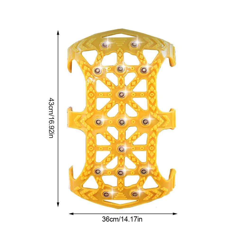 

Universal 6pcs/set Car Tire Snow Chains Anti-slip Winter Roadway Safety Tire Chains TPU Thickened Emergency 16.93x14.17in