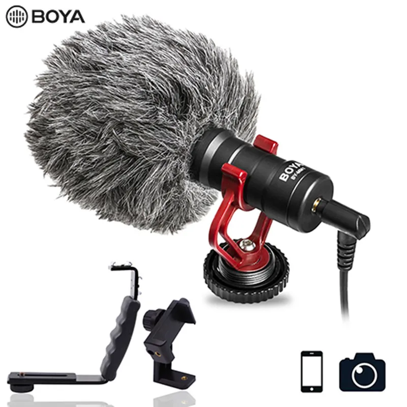 BOYA BY MM1 компактный видеомикрофон для камеры Youtube записывающий микрофон iPhone Nikon Canon