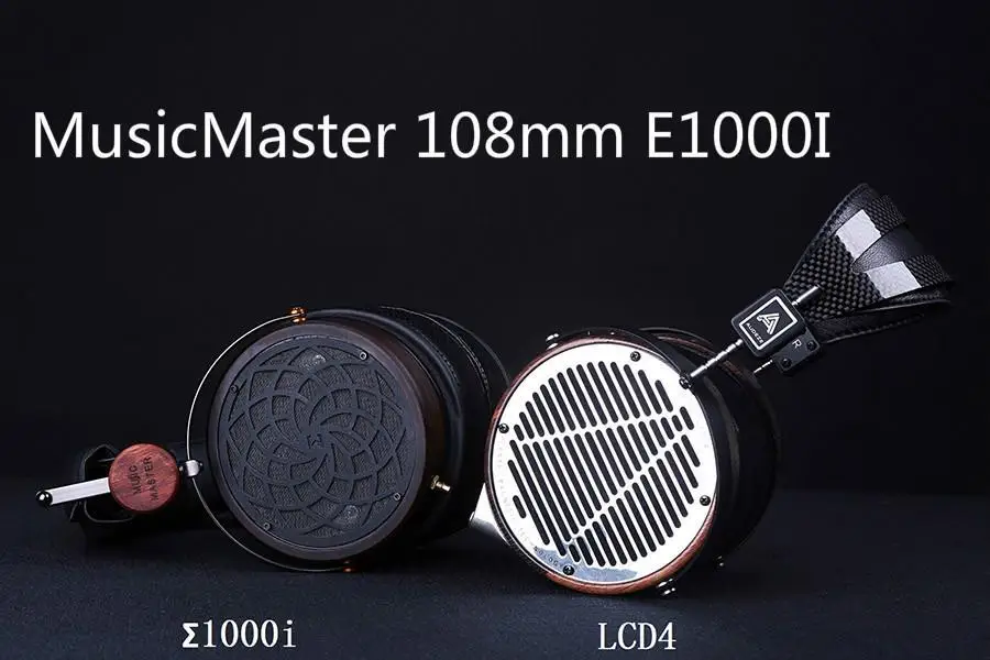 Наушники MusicMaster E1000I 108 мм 60 Ом плоские под заказ деревянные Hi Fi мониторы студийные