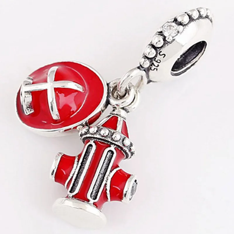 

100% 925 Sterling Silver Charm New Style Enamel Pendant Fit Pandora Women Bracelet & Necklace Diy Jewelry