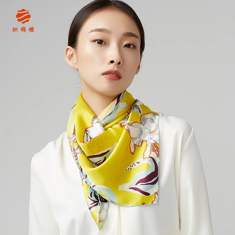 

★Hangzhou silk real silk big scarf versatile small scarf silk scarf female mulberry silk scarf spring and autumn gift