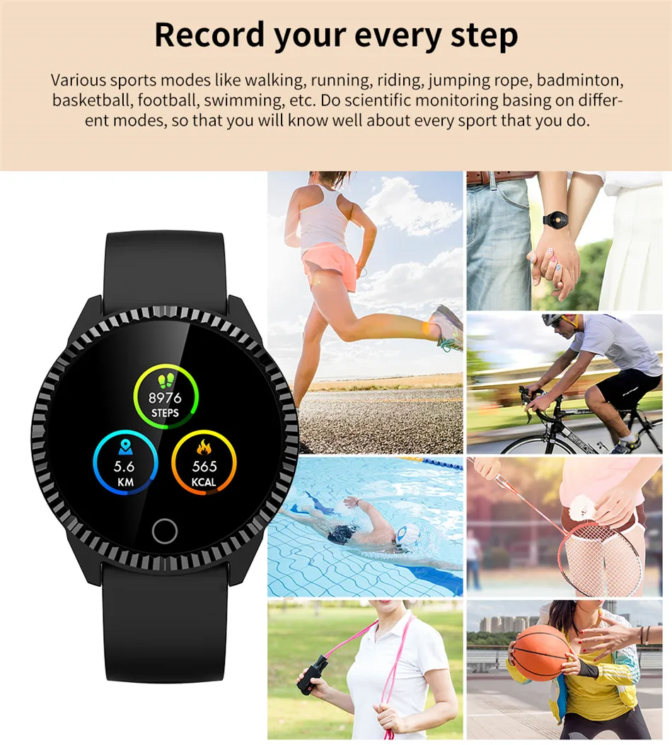 Элегантный Смарт-браслет RGTOPONE с круглым экраном спортивный мониторинг здоровья