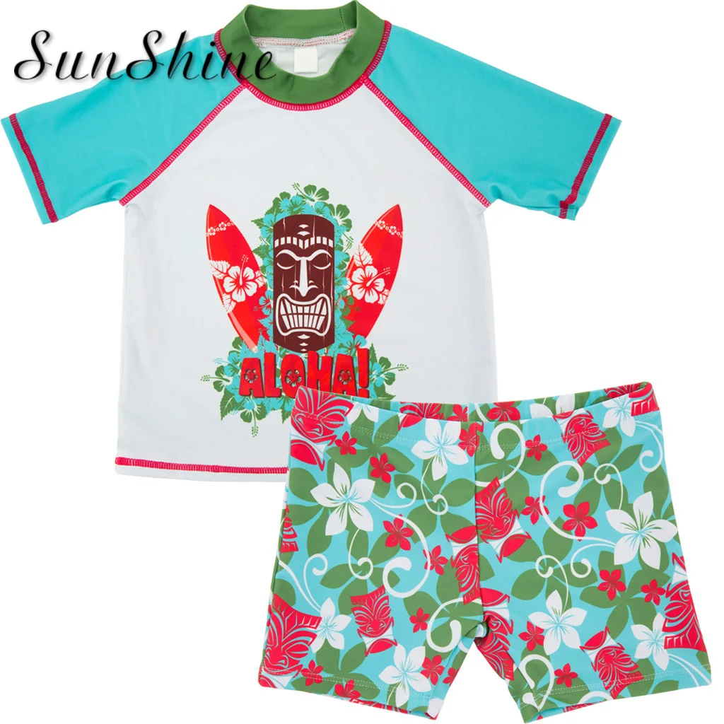 Мини купальный комплект для детей летние топы с цветочным рисунком маленьких