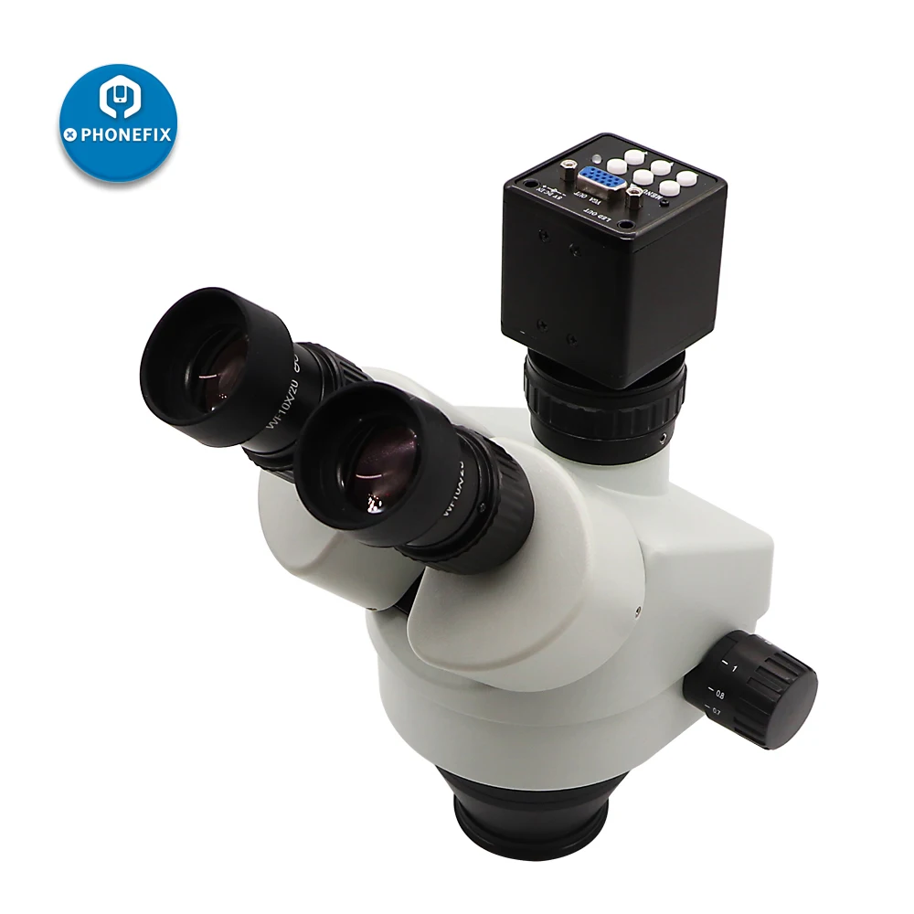 3.5X-90X Trinocular Stereo Microscope Simul Focal Industrial Magnification Continuous Zoom For iphone Phone PCB Repair Soldering |