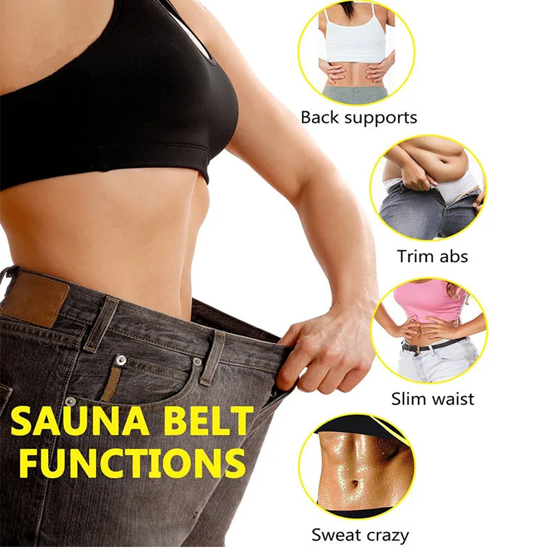 

Women Waist Trainer Neoprene Sauna Fat Burner Slimming Belt Corset Sweat Belt Feminine Sports Tank Top Waist Workout Fitness