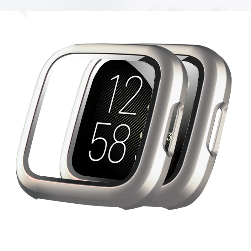 Твердый Чехол совместимый с защитным экраном versa 2 Ультратонкий чехол полным