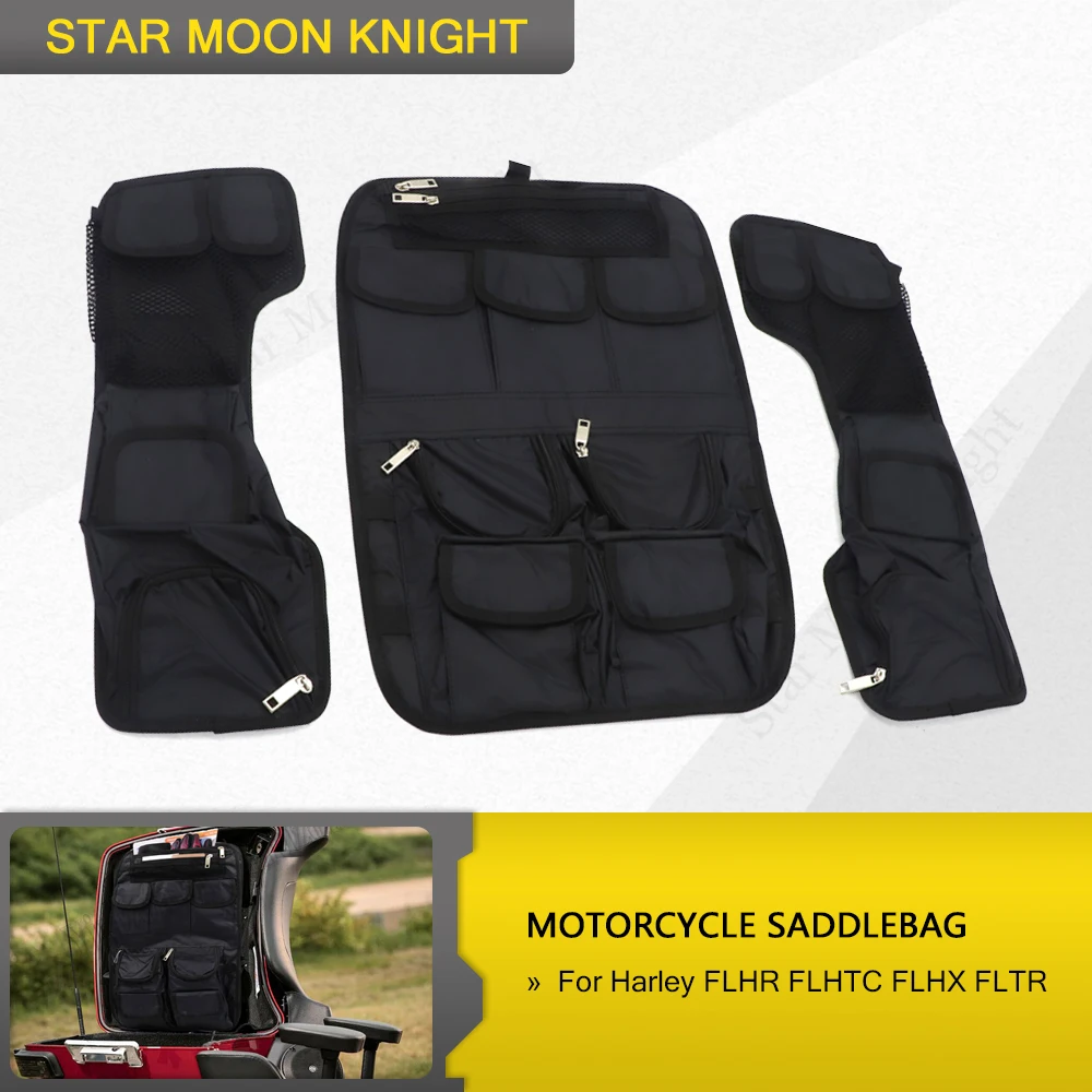 Мотоцикл седельная сумка крышка и тур пак пакет органайзер для Harley Touring модели 1993
